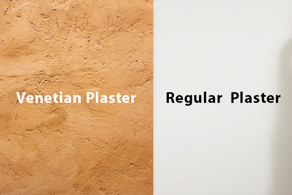 Venetian plaster and regular plaster